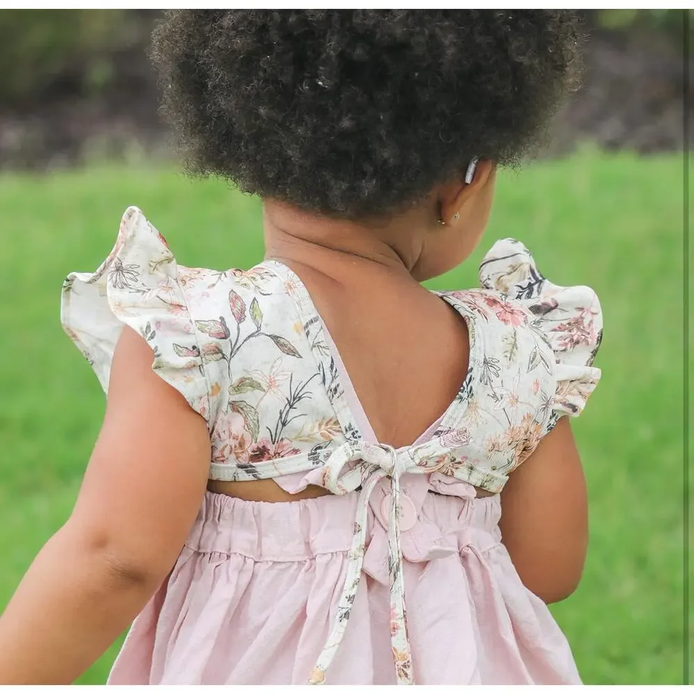 Flutter Delilah Floral bib Baby & Toddler Soft Waterproof Stain Resistant 6m-3T
